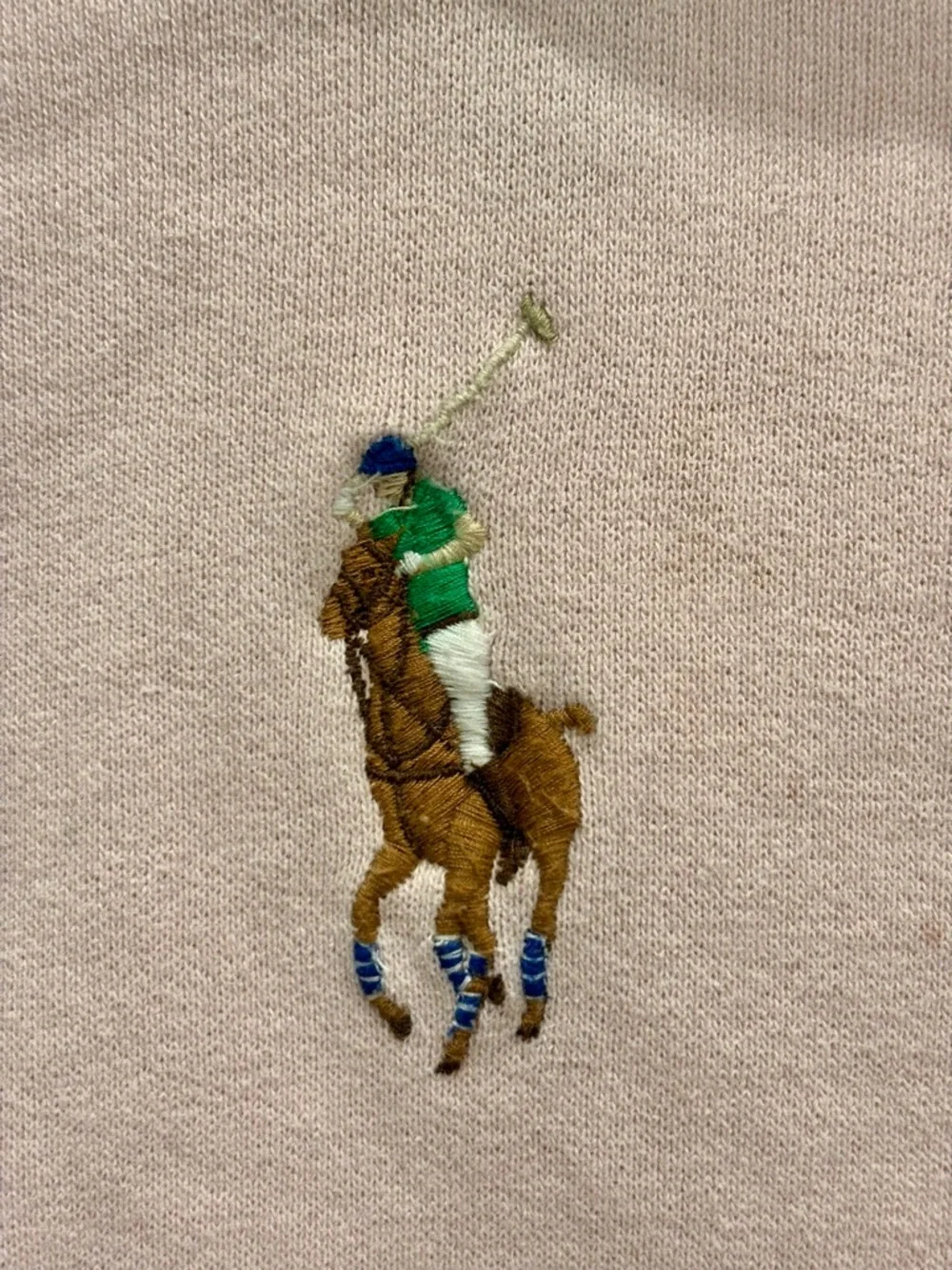 Ralph Lauren Light Pink Embroidered Pony Hoodie